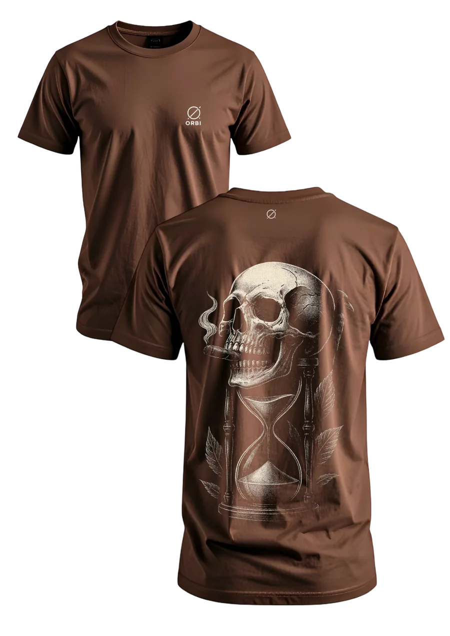 Skull Glass marrom - frente e costas